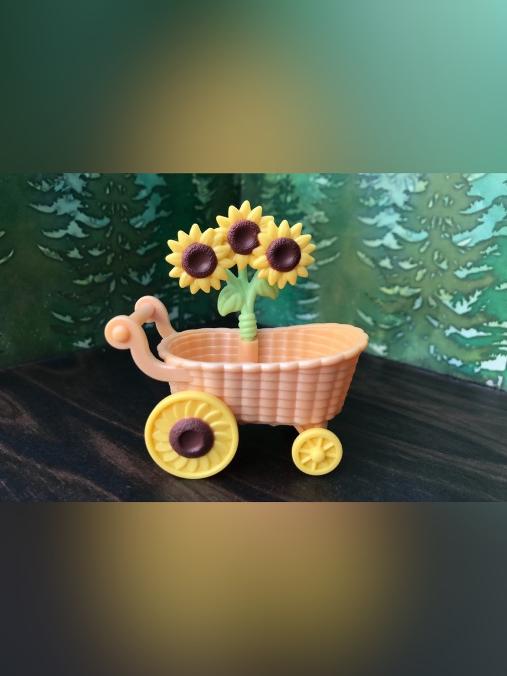 Sylvanian Families Calico Critters Hamster Sunflower Carriage from Japan